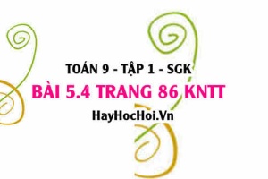 Bài 5.4 Toán 9 tập 1 SGK Kết nối tri thức